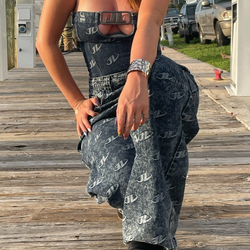 Stylish Blue Denim Women's Set